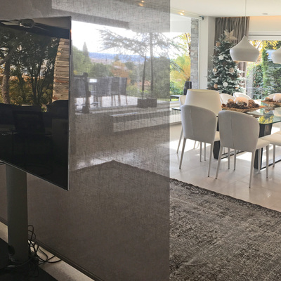 Salón-estar con comedor al fondo