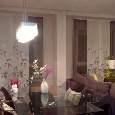 SALÓN: paneles japoneses y estor