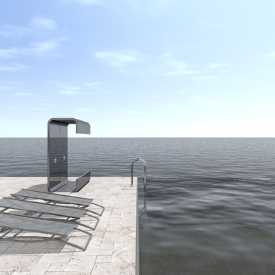 Simulación frente a piscina infinita