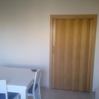 Tabique de pladur y puerta corredera