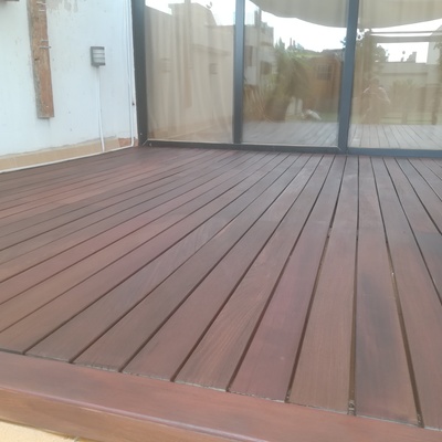 LIJADO Y TRATADO TARIMA EXTERIOR MADERA IPE