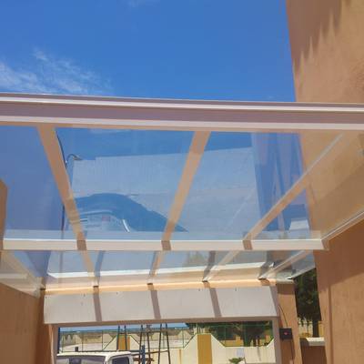 Techo acristalado en patio