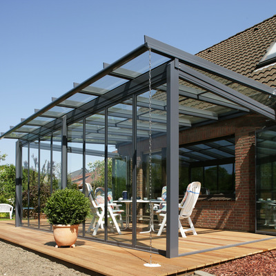 Techo de cristal y puertas Plegables