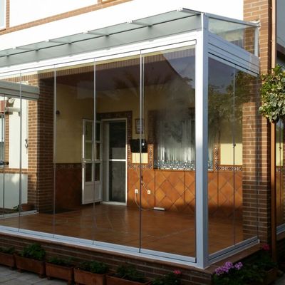 Techo fijo de Cristal y crotinas de cristal