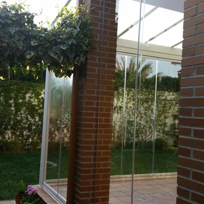 Techo fijo de Cristal y crotinas de cristal