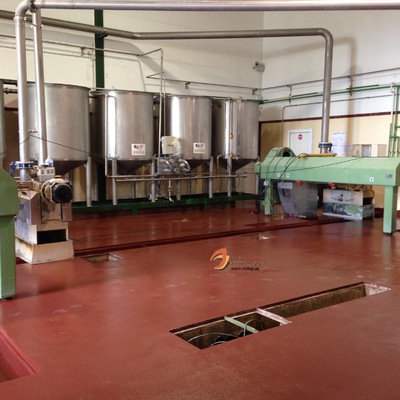 Reparación de solera de resina epoxi en industria alimentaria