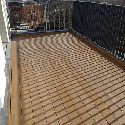 Instalación composite encapsulado en terraza