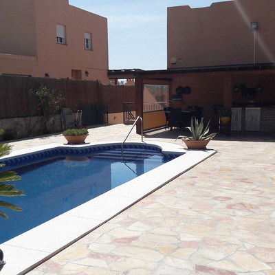 Trabajo finalizado. Zona de piscina