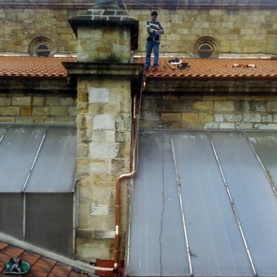 Trabajos verticales en Basilica de Begoña.
