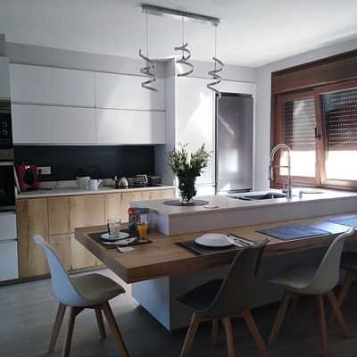 Una cocina salón en la que disfrutar