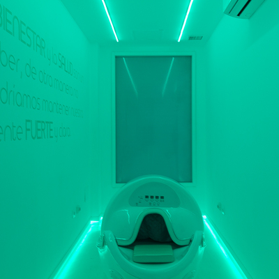 Una de las cabina de tratamiento