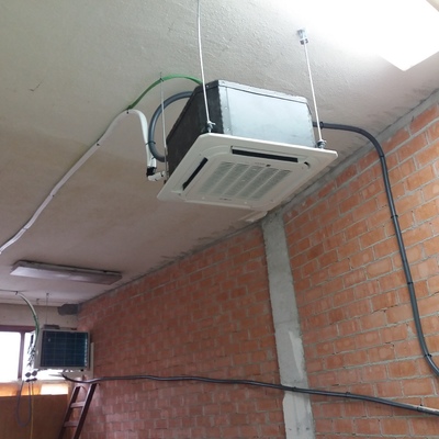 Instalacion de aire acondicionado inverter tipo cassete