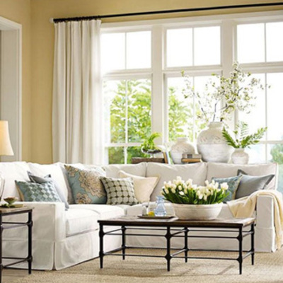 Ventanal de aluminio blanco