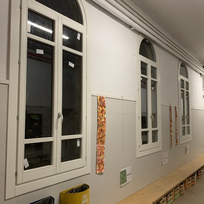 VENTANAS DE MADERA DE MEDIO PUNTO