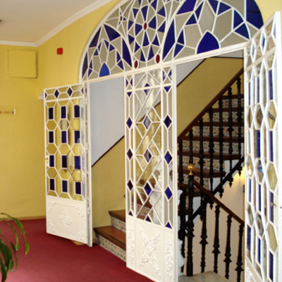 Vidriera interior hotel