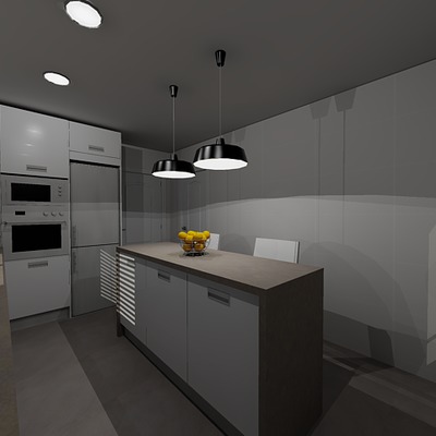 Estudio de reforma de una cocina y un baño