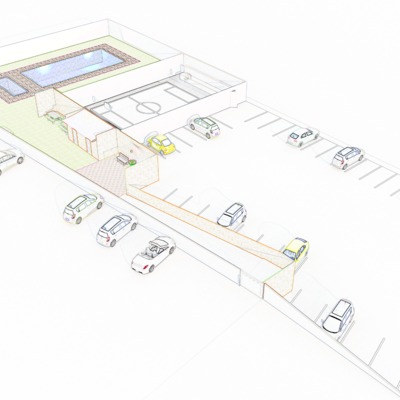 PISCINA Y PISTA DEPORTIVA