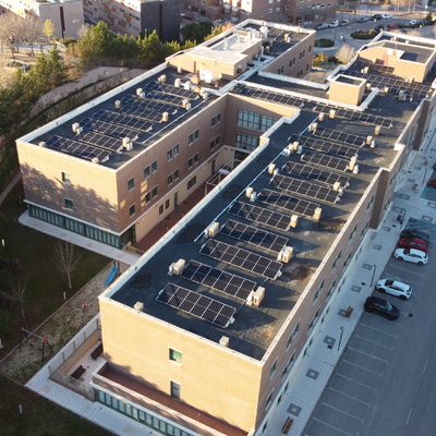 INSTALACION SOLAR EN RESIDENCIA DE MAYORES AMAVIR POZUELO (MADRID)