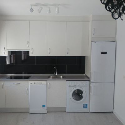 Vista de cocina-salón