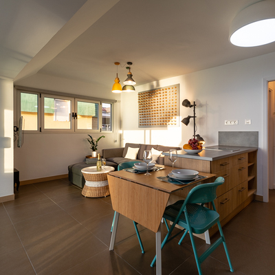 vista de cocina salón comedor