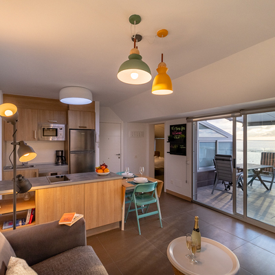 vista de cocina salón comedor