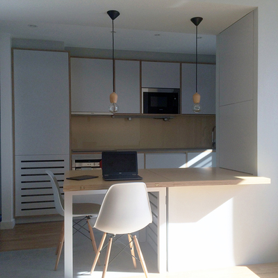 Vista de la apertura hacia la cocina