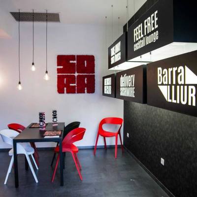 Vista de la entrada del restaurante