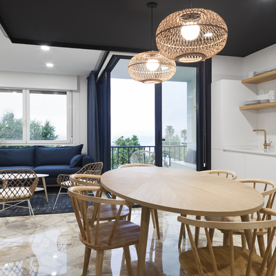 Vista del salón-cocina-comedor