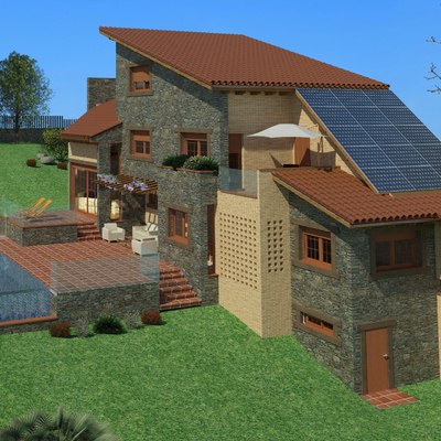 Vivienda Unifamiliar en Guadarrama - Autosuficiente - Bioclimática. Desarrolada con tecnología BIM