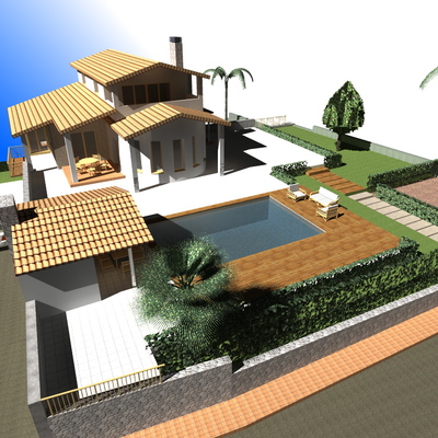 Vivienda unifamiliar con piscina y barbacoa