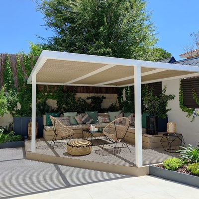 Un jardín sobre una solera de hormigón