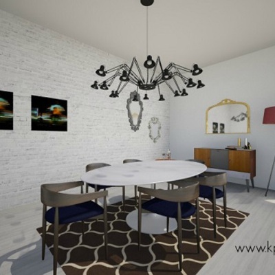 Zona de comedor estilo danés