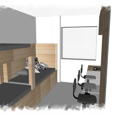 DORMITORIO PARA 3 CHICOS