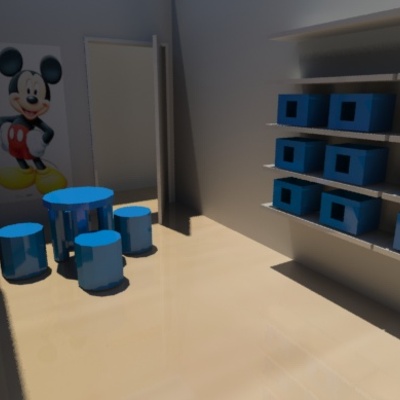 Habitación infantil con zona de juegos