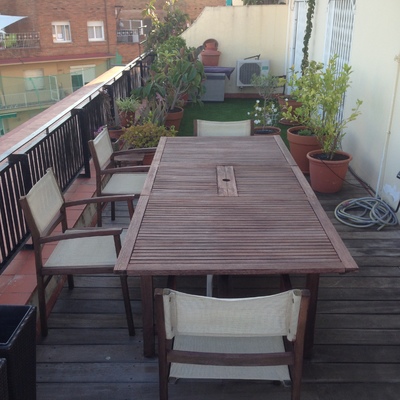 zona de la tarima restaurada