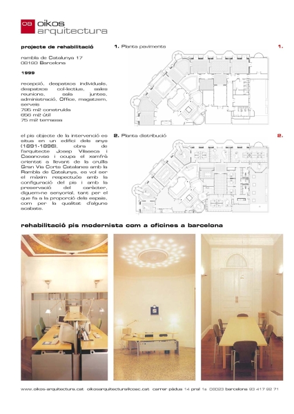 rehabilitació pis modernista com a oficines a barcelona