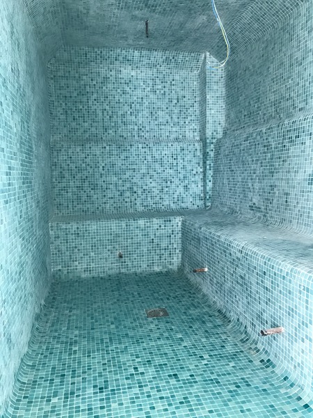 Baño turco de gresite