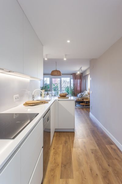 Cocina en forma pasillo