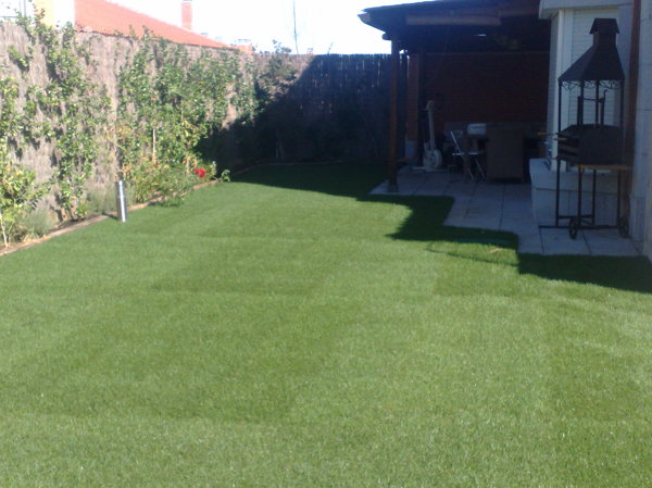 Creación de jardín con tepe y colocación de plantas