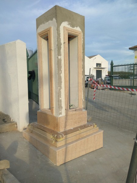 Fase de construcción de pilastra