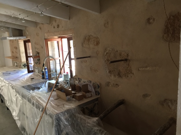 Pared enfoscada o tarracado.