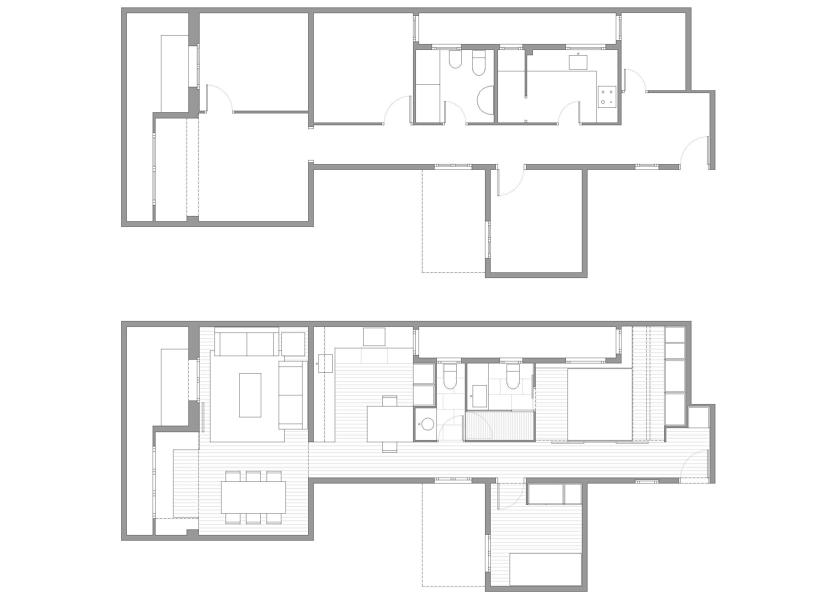 Plano antes y después