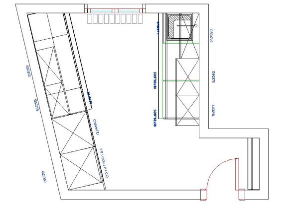 Plano cocina moderna