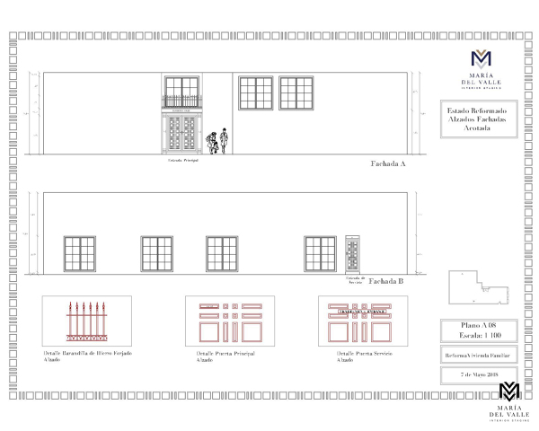Plano de alzados de fachadas