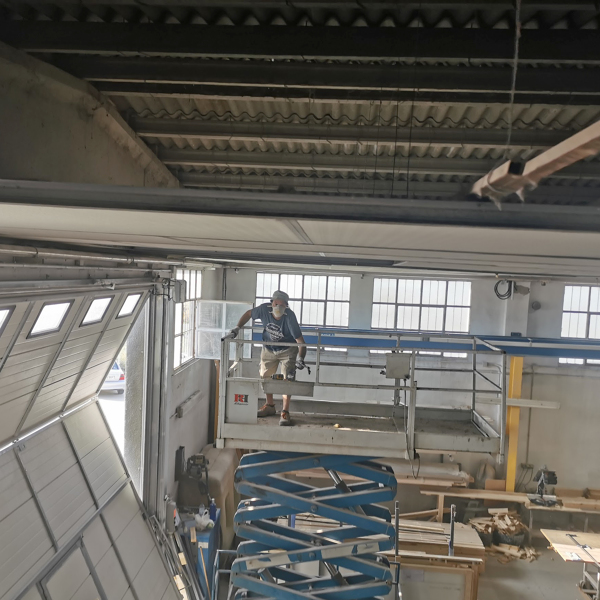 Quitando el viejo techo desmontable