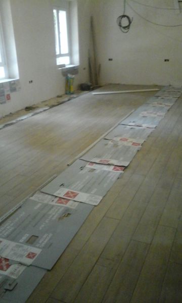 Terminacion de solado porcelanico