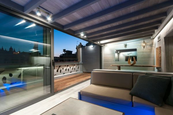 Vista interior del espacio del cerramiento