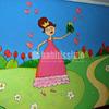 Mural infantil princesa y sapo