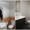 Antes y después de reforma en baño