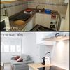 Antes y después vista cocina